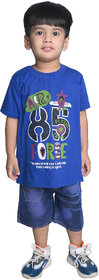 Kid Kupboard Cotton Baby Boys T-Shirt and Short Set, Multicolor, Half-Sleeves, 4-5 Years KIDS6394