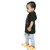 Kid Kupboard Cotton Baby Boys T-Shirt, Black, Half-Sleeves, 2-3 Years KIDS6405