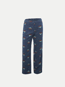 Navy All Over Print Loungewear Pants