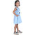 Kid Kupboard Cotton Girls A-Line Frock, Light Blue, 6-7 Years KIDS6414
