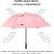 Samurai J.Calli Double Vented Canopy UV Protection Sun Rain Umbrella, Windproof, Lightweight, Pink and Dark Pink Combo