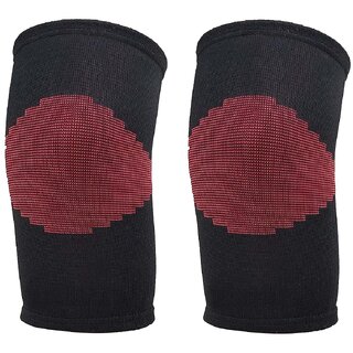 Knee cap Compression Support for Gym Running Cycling Sports Jogging Workout Pain Relief (Material: Nylon & Spandex 1 Pair