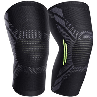 Eastern Club Knee cap Compression Support for Gym Running Cycling Sports Jogging Workout Pain Relief (Material: Nylon & Spandex)