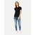 Womens Black Polo  T-shirt