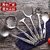Wholesale 201 stainless steel shovel and spoon kitchen utensils 6-piece set household non-slip anti-scalding cooking spatula kitchen utensils set shovel and spoon kitchen