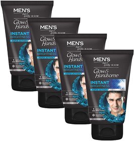 Glow  Lovely Instant Brightness Rapid Action Face Wash 100g Pack of 4