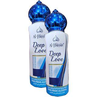 Al Hassan Deep Love Perfumed Spray 200ml Pack of 2