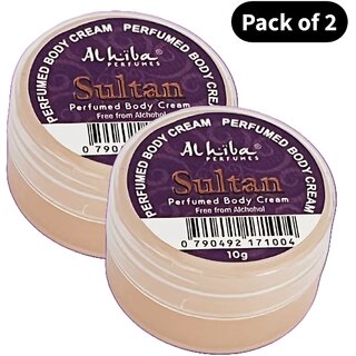 Al Hiba Perfume Body Cream Sultan (10gm) (Pack of 2)