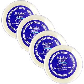 Al Hiba Blue Lady Perfume Body Cream 10g Pack of 4