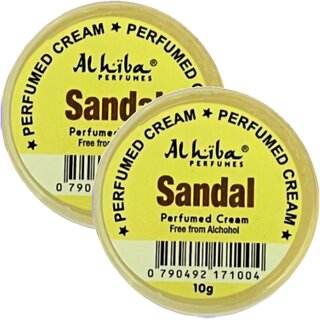 Al Hiba Sandal Perfume Body Cream 10g Pack of 2