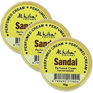 Al Hiba Sandal Perfume Body Cream 10g Pack of 3
