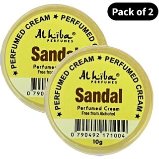 Al Hiba Perfume Body Cream Sandal (10gm) (Pack of 2)