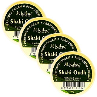 Al Hiba Shahi Oudh Perfume Body Cream 10g Pack of 4