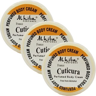 Al Hiba Cuticura Perfume Body Cream 10g Pack of 3