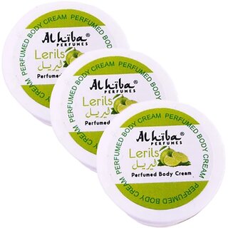Al Hiba Lerils Perfume Body Cream 10g Pack of 3