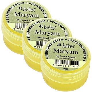 Al Hiba Maryam Perfume Body Cream 10g Pack of 3