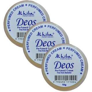 Al Hiba Deos Perfume Body Cream 10g Pack of 3