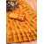 Yellow Colour Cotton Printed saree With Blouse Piece