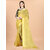 Yellow Colour Chiffon Solid Printed Saree With Blouse Piece