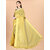 Yellow Colour Chiffon Solid Printed Saree With Blouse Piece