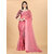 Pink Colour Chiffon Solid Printed Saree With Blouse Piece