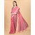 Pink Colour Chiffon Solid Printed Saree With Blouse Piece
