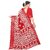 Red Colour Ethnic Modif Printed Cotton Saree With Blouse Piece
