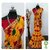 Mustard Colour Foil Printed Saree With Blouse Printed