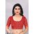 Red Colour Cotton Printed Saree With Blouse Piece