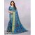 Sky Blue Colour Cotton Printed Saree With Blouse Piece