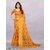 Yellow Colour Cotton Printed saree With Blouse Piece