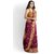 Maroon Colour Paithani Design Silk Saree With Blouse Piece