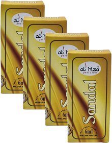 Al Hiza Sandal Roll On Perfume 6ml Pack of 4