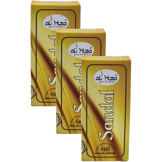 Al Hiza Sandal Roll On Perfume 6ml Pack of 3