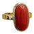 Coral Stone Precious Coral stone golden plated and Astrological Purpose for men  women Ring