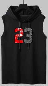 HIT SQUARE Polyster Gym/Sports Hood Cotton Blend Tshirt For Men (23)
