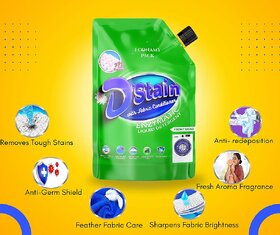 D'Stain Enzymatic Liquid Detergent with Fabric Conditioner for Front Load WM 3.2 L