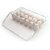 Stackable Acrylic Covered Egg Storage Box or Egg Trays for Refrigerator, Carrier Bin - Holds (18 piece)