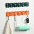 Adhesive Hooks Sticky Hooks,6-Link Traceless Hanging Brackets,Stick on Wall Hooks Bathroom Kitchen Office Outdoors,Hanging Coat Cloth Towel Key Decorations - 2 pc (12 Hook) Multi Color.
