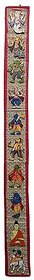 Palak Saxena Handcrafted Foldable Applique Wall Mat (Tapestry) from Pipli Odisha (Theme DASHAVATAR 122cm x 11cm 10 pieces on Mat)