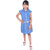 Kid Kupboard Cotton Girls A-Line Dress, Blue, 6-7 Years KIDS6433