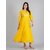 Radhika Fashion Mustard Viscose Solid Stitched Dress For Woman