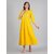 Radhika Fashion Mustard Viscose Solid Stitched Dress For Woman