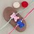 LUCKY JEWELLERY Cute Teddy Bear Plastic Kids Rakhi for Brother/Bhaiya/Bhai/Bhabhi - Pack of 2