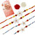 LUCKY JEWELLERY White Floral Rakhi for Brother/Bhaiya/Bhai/Bhabhi - Pack of 4
