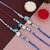 LUCKY JEWELLERY Gold Plated Blue Stone Rakhi Set for Brother/Bhaiya/Bhai/Bhabhi - Pack of 3