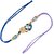 LUCKY JEWELLERY Gold Plated Blue Stone Rakhi Set for Brother/Bhaiya/Bhai/Bhabhi - Pack of 3