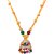 LUCKY JEWELLERY Gold Plated Meena Stone Rakhi with Lumba Bracelet for Bhaiya  Bhabhi- Pack of 2