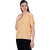 Womens Gold Round neck Stripe Tops