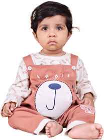 Kid Kupboard Cotton Baby Girls Jumpsuit, Multicolor, 9-12 Months KIDS6457
